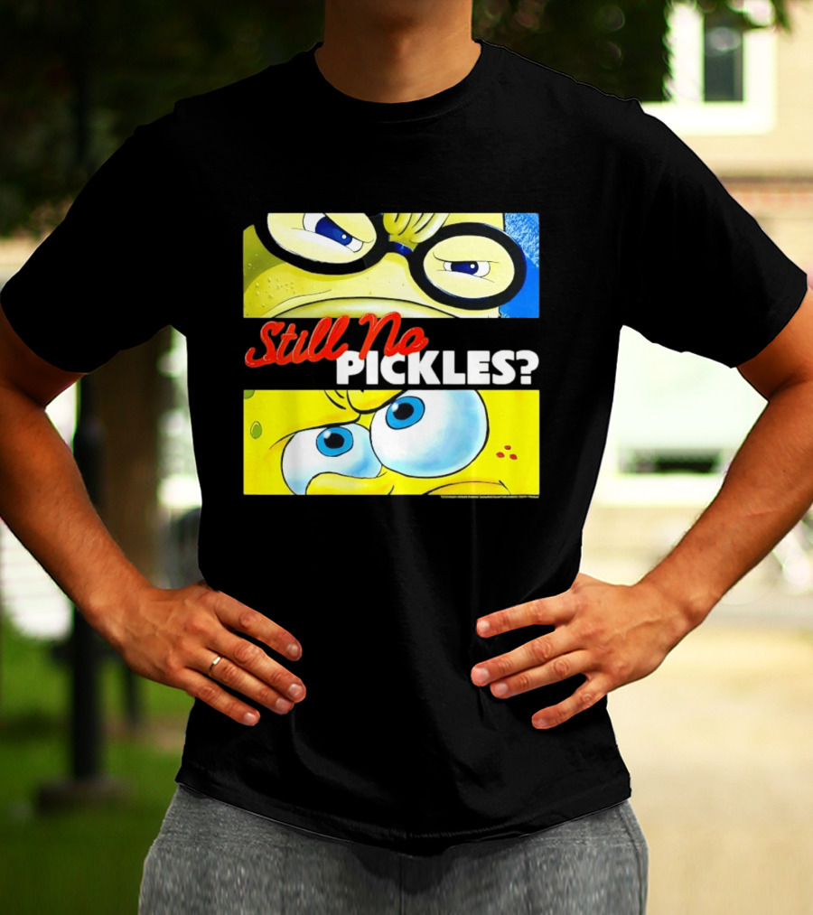 SpongeBob SquarePants Still No Pickles Nickelodeon Eyes Close Up T-Shirt