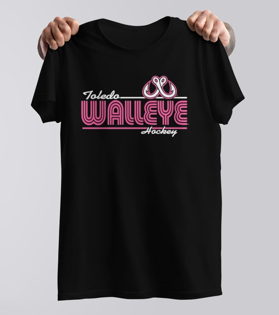 Toledo Walleye Pink Hooks Hockey ECHL T-Shirt