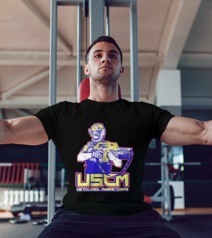 USCM US Colonial Marine Corps Alien Warrior T-Shirt
