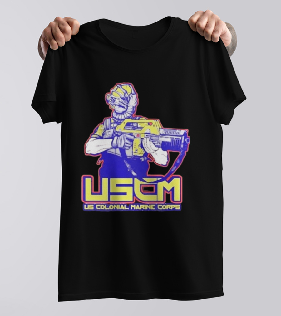 USCM US Colonial Marine Corps Alien Warrior T-Shirt
