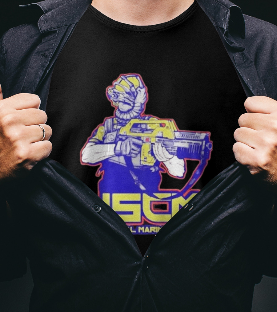 USCM US Colonial Marine Corps Alien Warrior T-Shirt