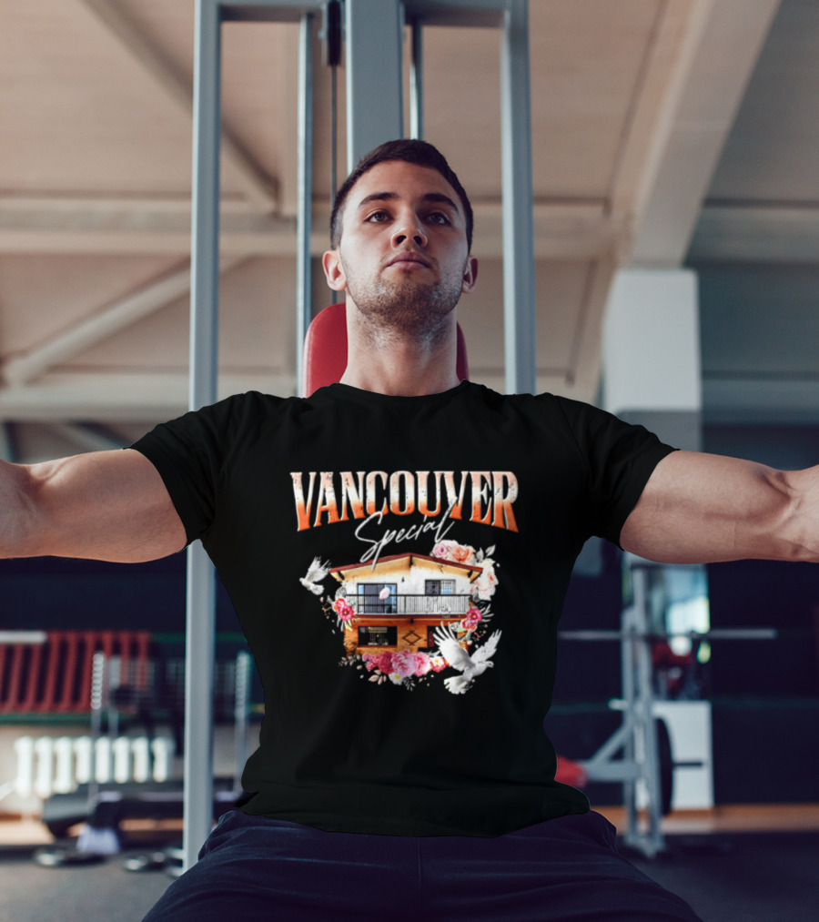 Vancouver Special House Flowers Doves T-Shirt