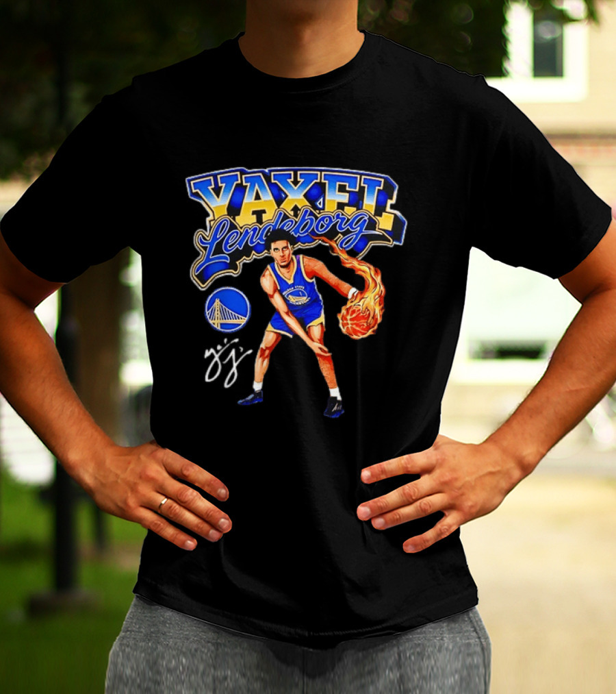 Vaxfi Lendeborg Golden State Warriors Basketball Flame Player T-Shirt