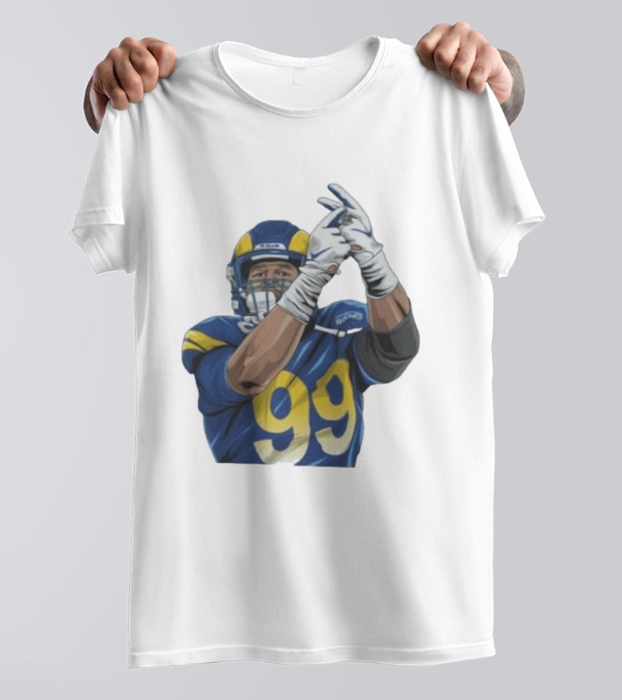 Aaron Donald No 99 Los Angeles Rams AD99 Blue And Yellow Football Gear T-Shirt