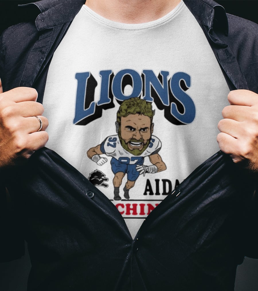 Lions Aidan Hutchinson Caricature 97 T-Shirt