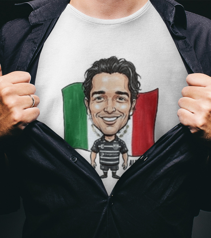 Alessandro Rubio No 19 Caricature Mexico Flag Football Jersey T-Shirt