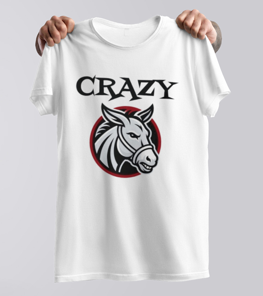CRAZY Donkey Animal Face Circle T-Shirt