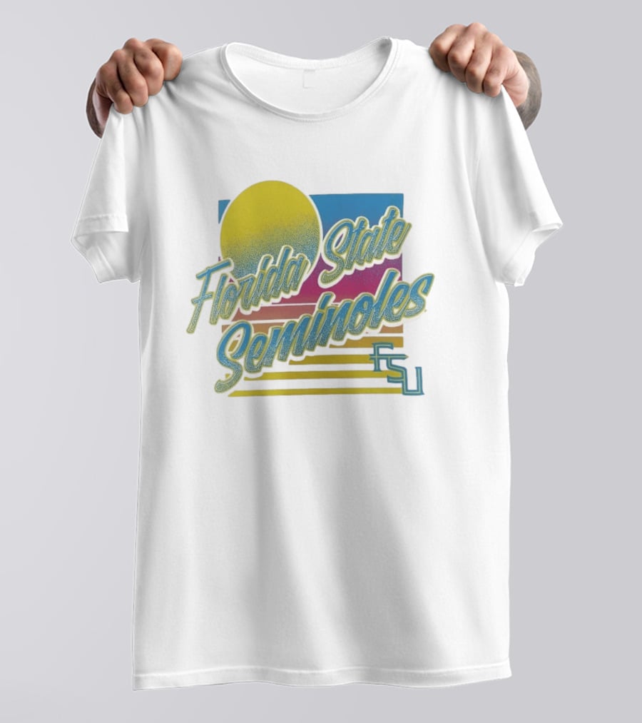 Florida State Seminoles FSU Retro College Sports Sunset T-Shirt