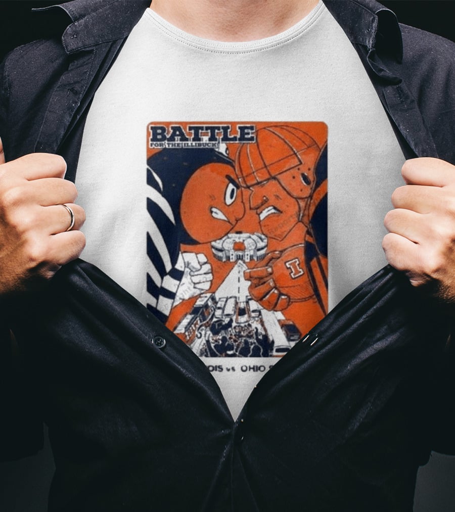 Battle For The Illibuck Illinois Vs Ohio State NCAA College Football 2026 Ohio Stadium T-Shirt