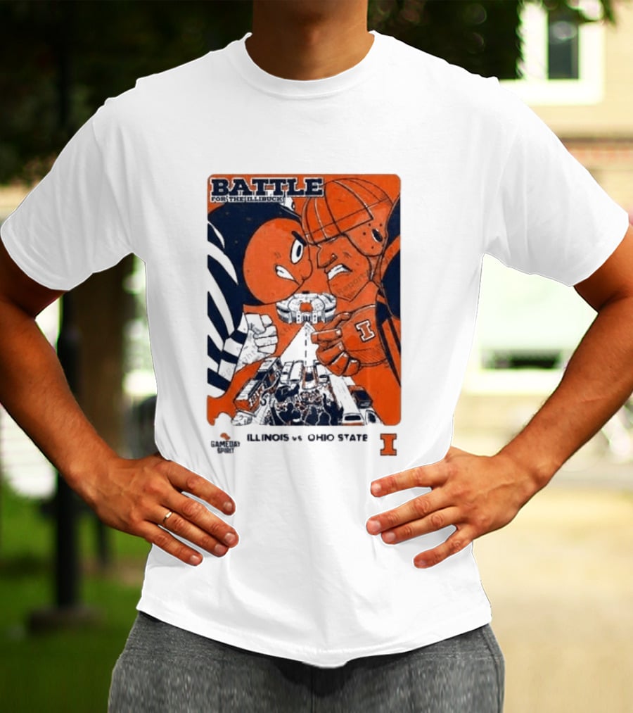 Battle For The Illibuck Illinois Vs Ohio State NCAA College Football 2026 Ohio Stadium T-Shirt