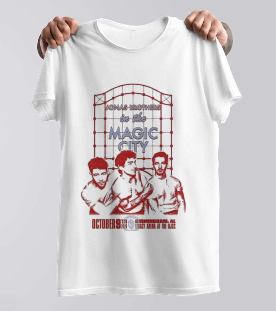 Jonas Brothers Burning Up Tour Birmingham Alabama Magic City T-Shirt