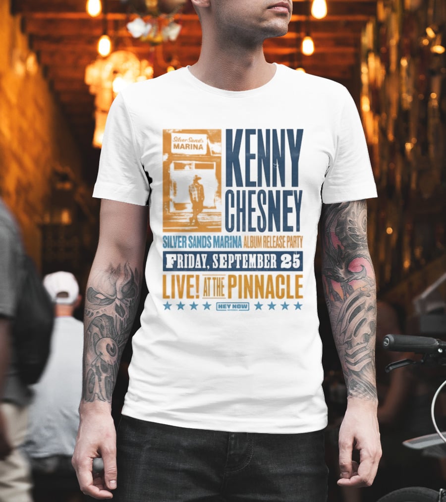 Kenny Chesney Silver Sands Marina Album Release Party Friday September 25 Live At The Pinnacle Stars T-Shirt