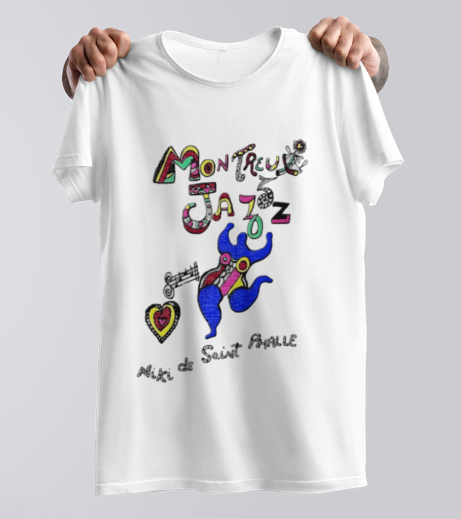 Montreux Jazz Niki De Saint Phalle Colorful Dancing Figure Music T-Shirt