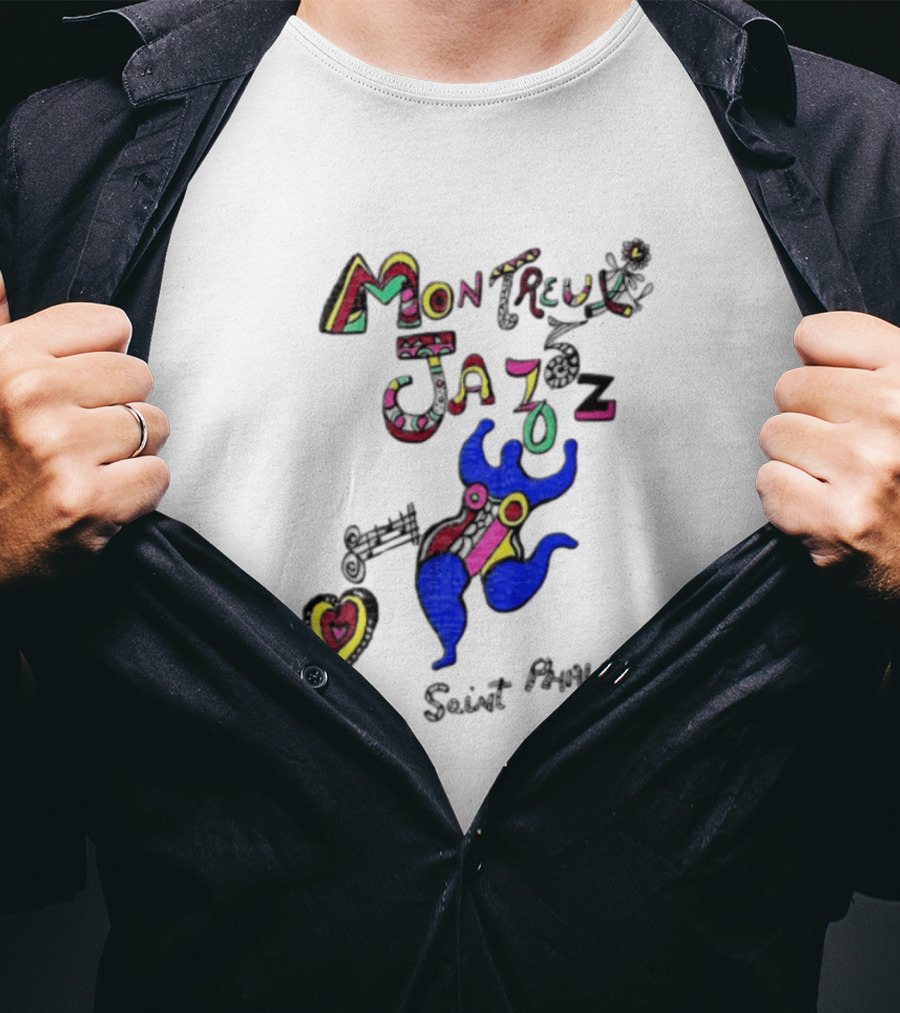 Montreux Jazz Niki De Saint Phalle Colorful Dancing Figure Music T-Shirt