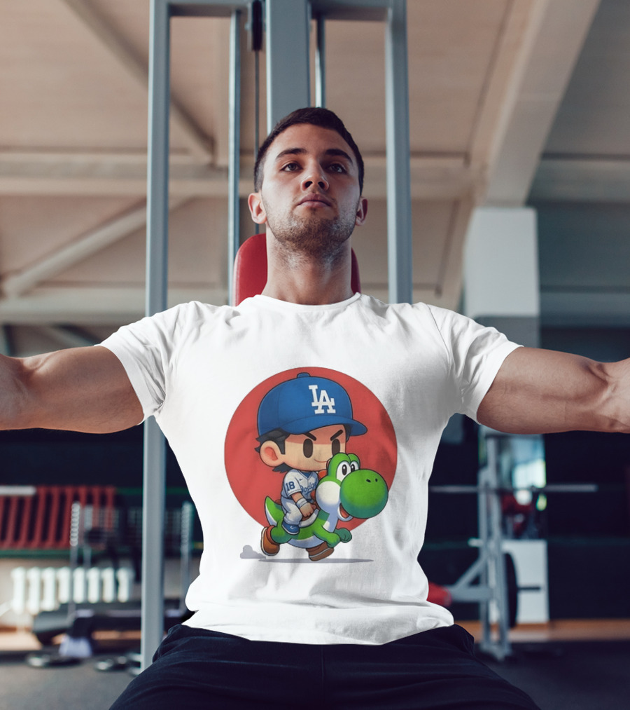 Los Angeles Dodgers Shohei Ohtani 18 Riding Yoshi T-Shirt