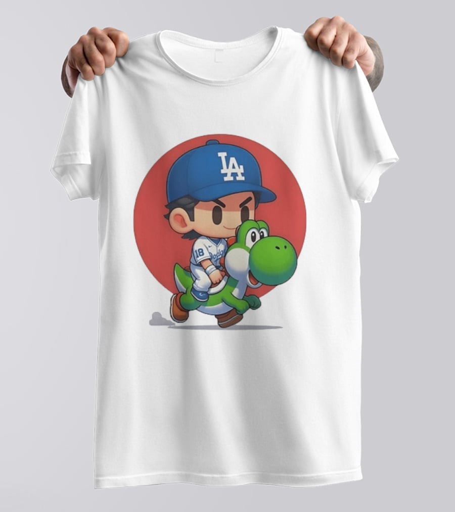 Los Angeles Dodgers Shohei Ohtani 18 Riding Yoshi T-Shirt