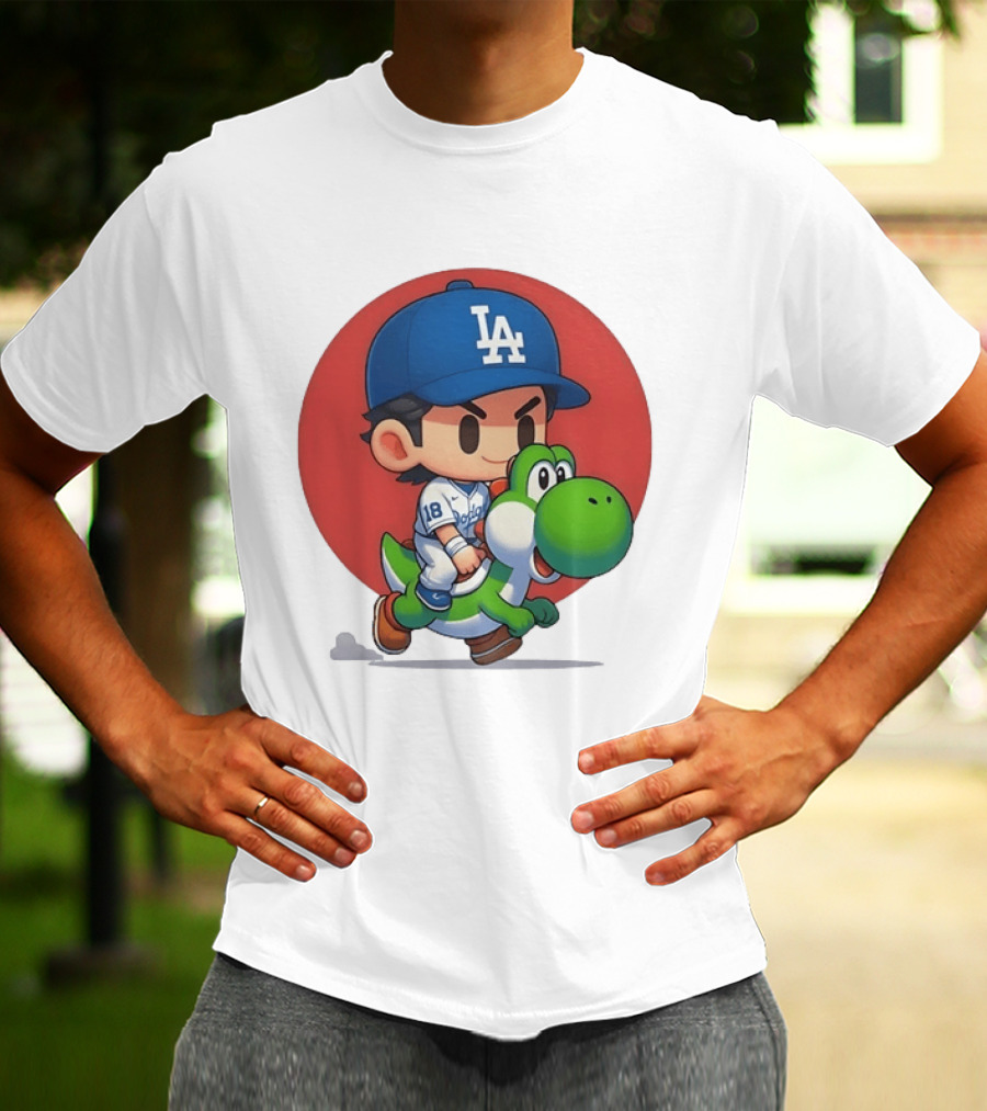 Los Angeles Dodgers Shohei Ohtani 18 Riding Yoshi T-Shirt