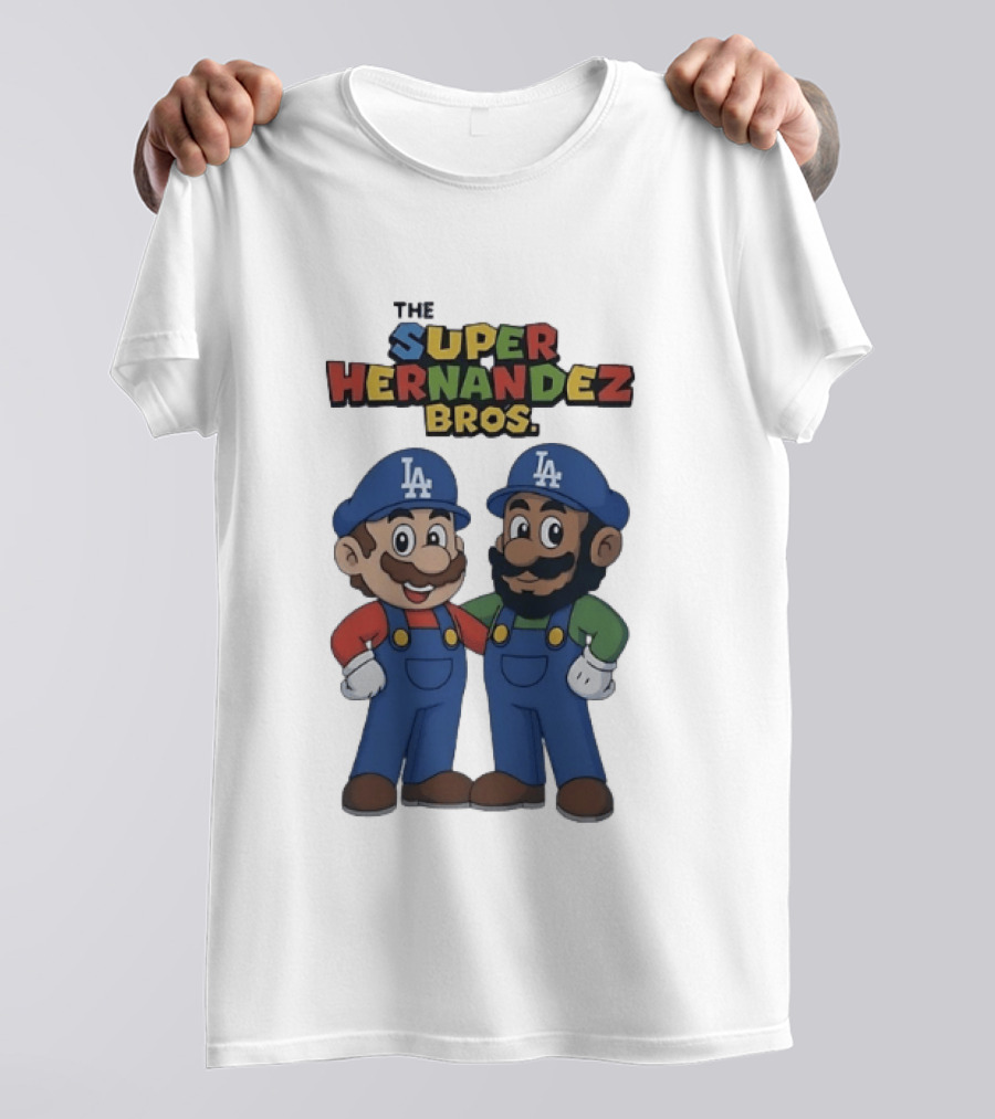 The Super Hernandez Bros Los Angeles Dodgers LA Cap Characters T-Shirt