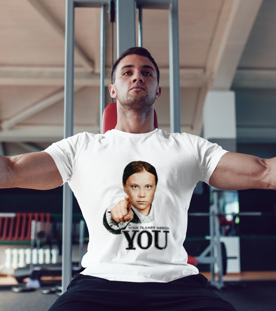 Your Planet Needs You Girl Pointing Iconic Call To Action T-Shirt