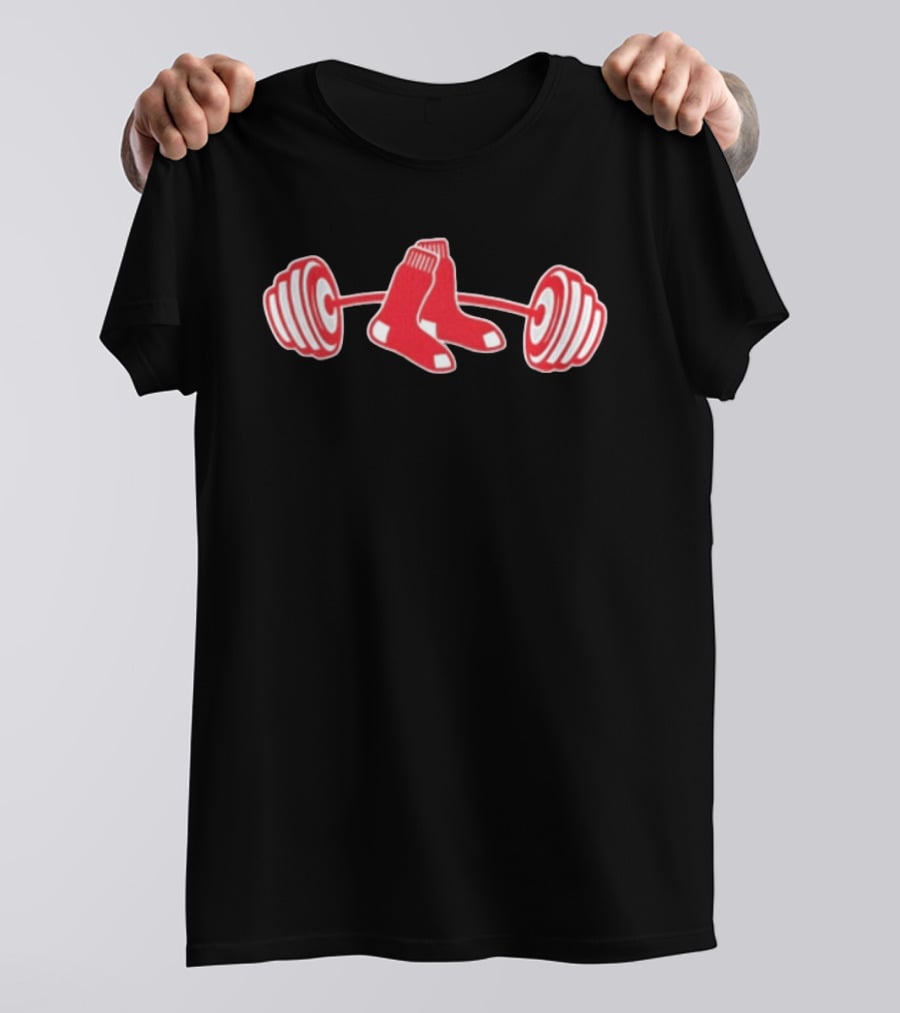 Aroldis Chapman Boston Red Sox Weightlifting Socks Barbell T-Shirt