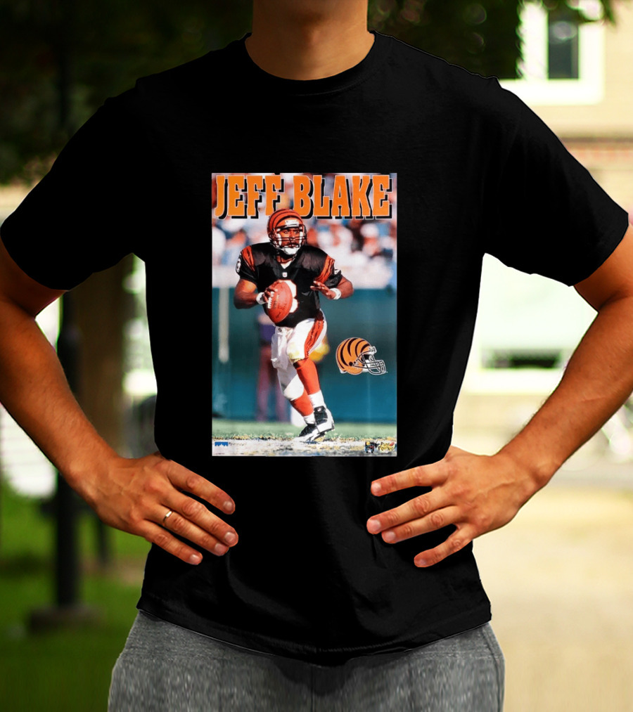 Cincinnati Bengals Jeff Blake Quarterback Action NFL Football T-Shirt