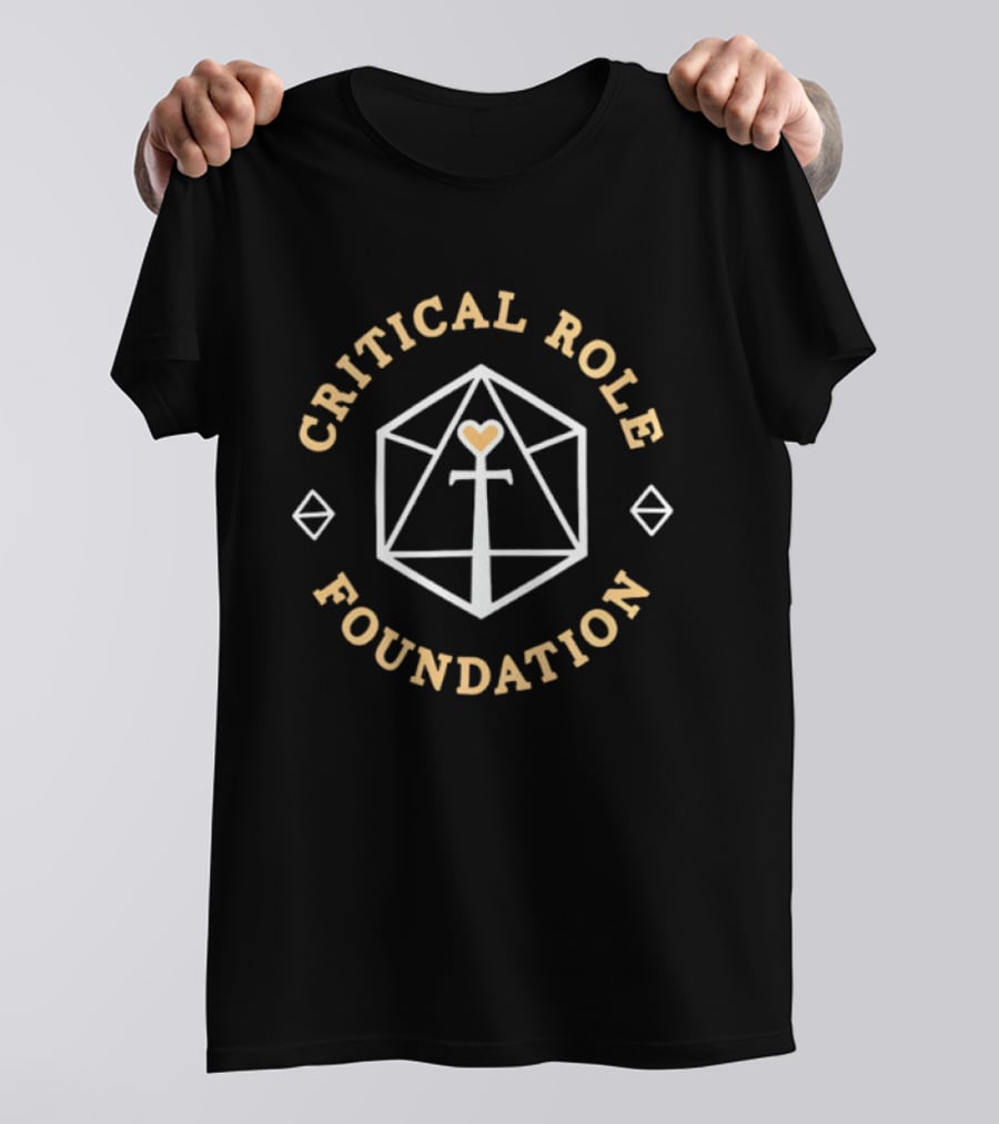 Critical Role Foundation Heart Sword Dice T-Shirt