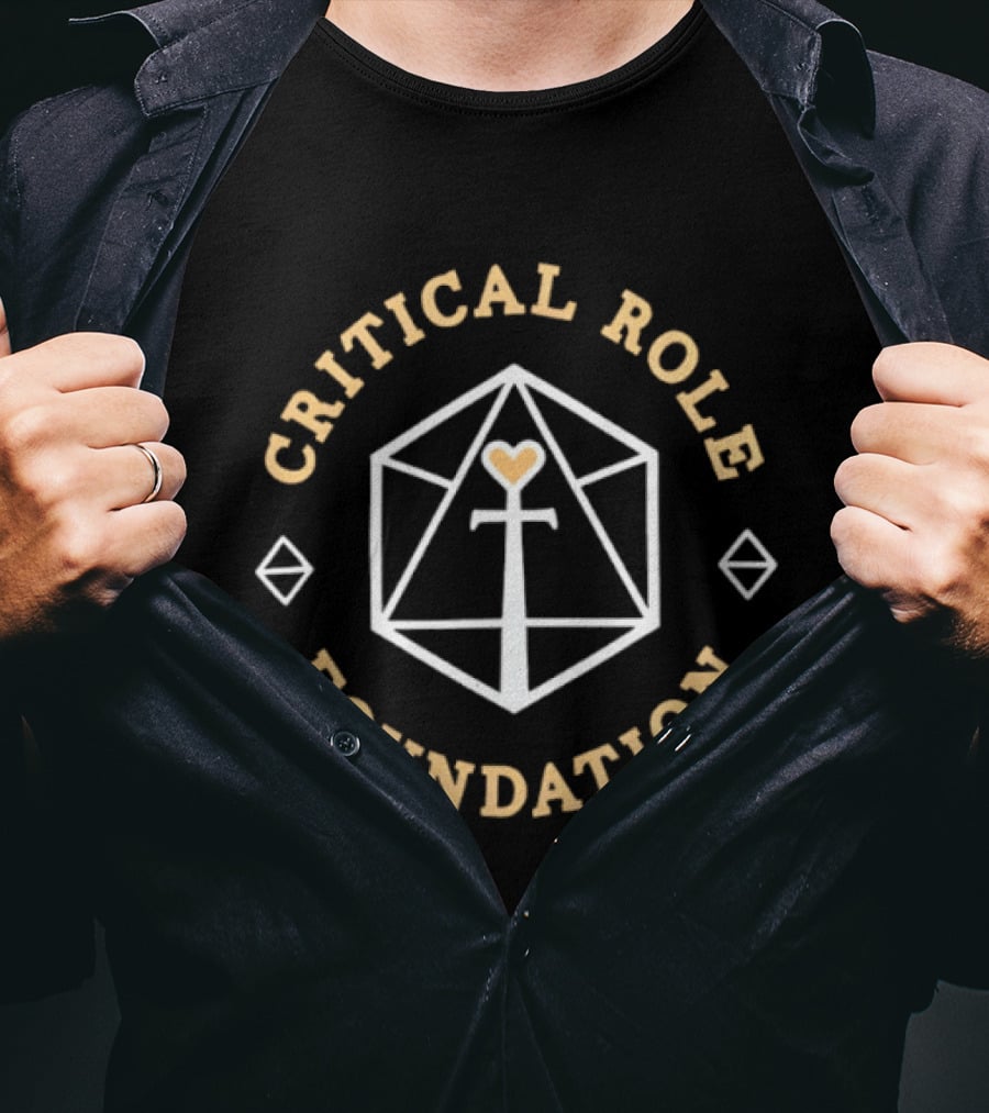 Critical Role Foundation Heart Sword Dice T-Shirt