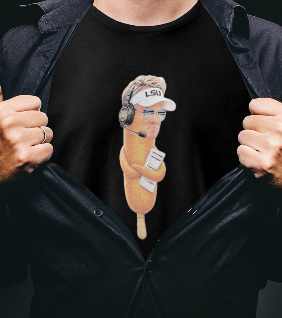 Lane Kiffin Ole Miss LSU Football Meme Corn Dog Headset T-Shirt