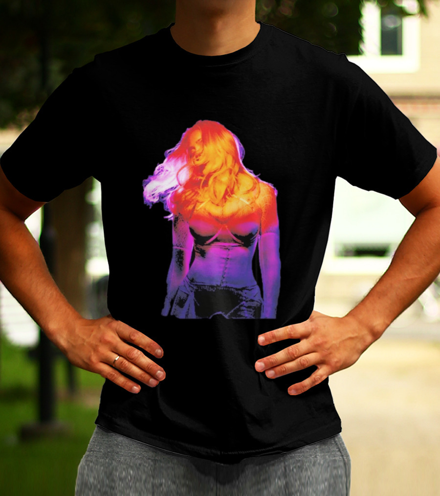Madonna My Sins Are My Savior Neon Effect T-Shirt