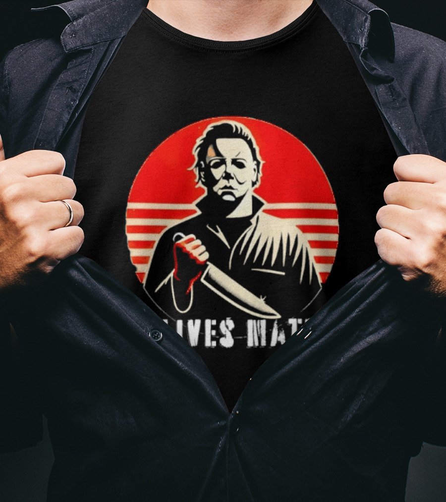Michael Myers No Lives Matter Knife Icon Horror Movie T-Shirt