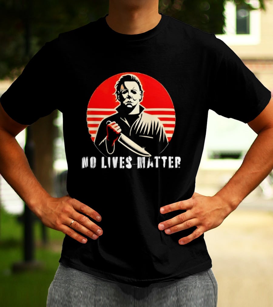 Michael Myers No Lives Matter Knife Icon Horror Movie T-Shirt