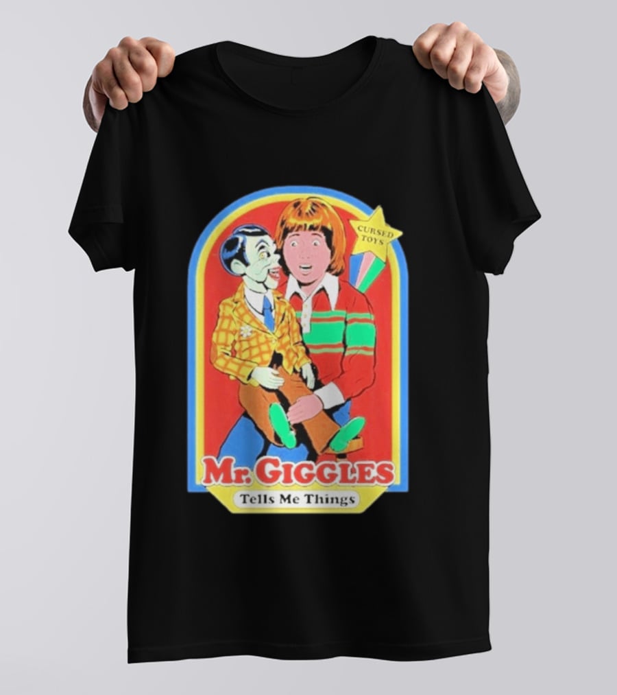 Mr Giggles Cursed Toys Tells Me Things T-Shirt