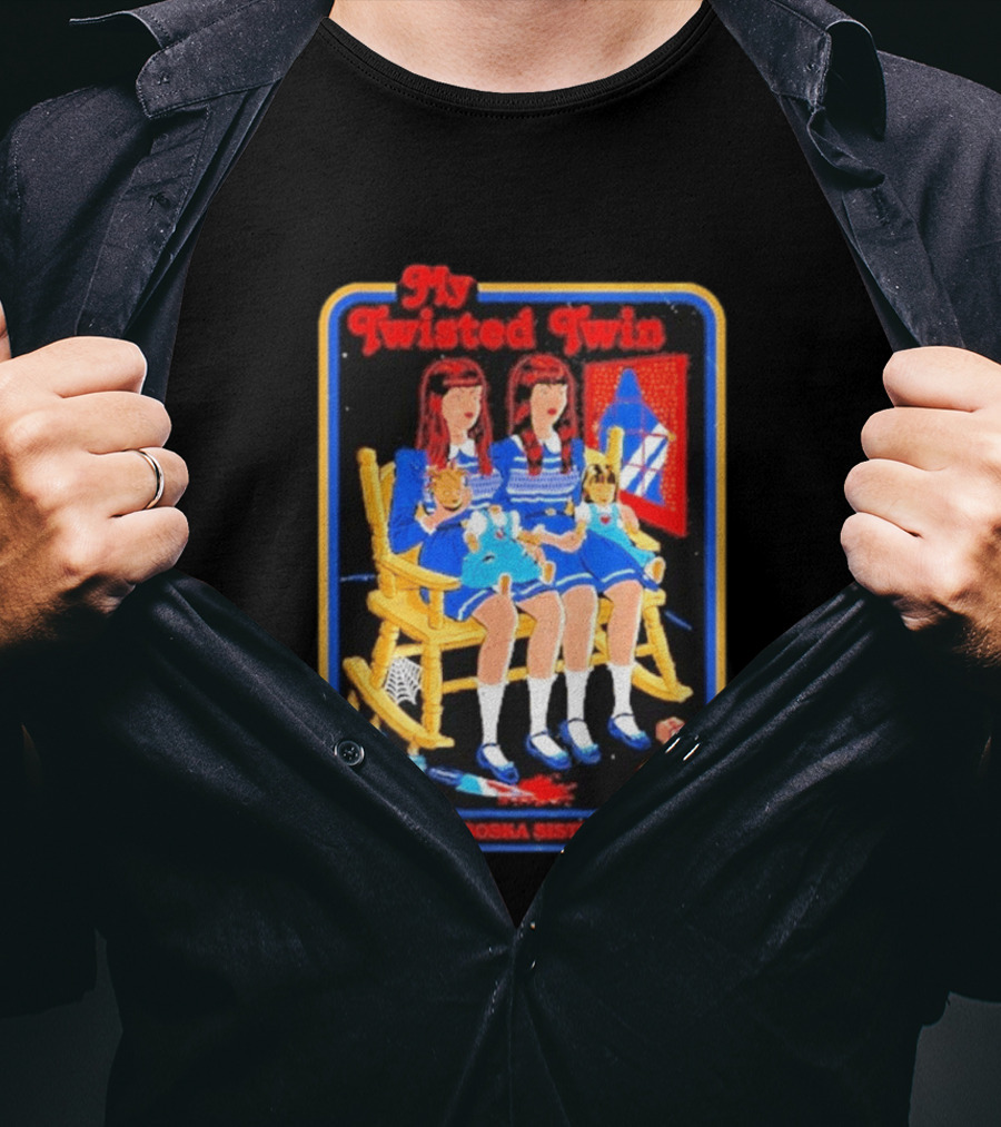 My Twisted Twin The Soska Sisters Horror Creepy Doll Rocking Chair T-Shirt