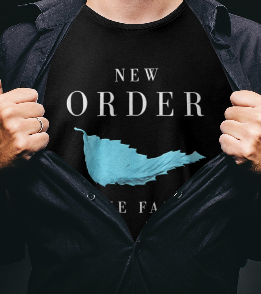 New Order True Faith Blue Leaf Black T-Shirt