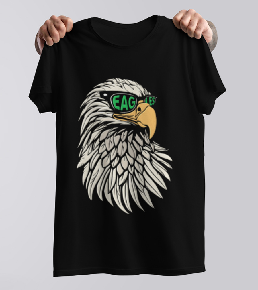 Philadelphia Eagles Bald Eagle Head With Sunglasses T-Shirt