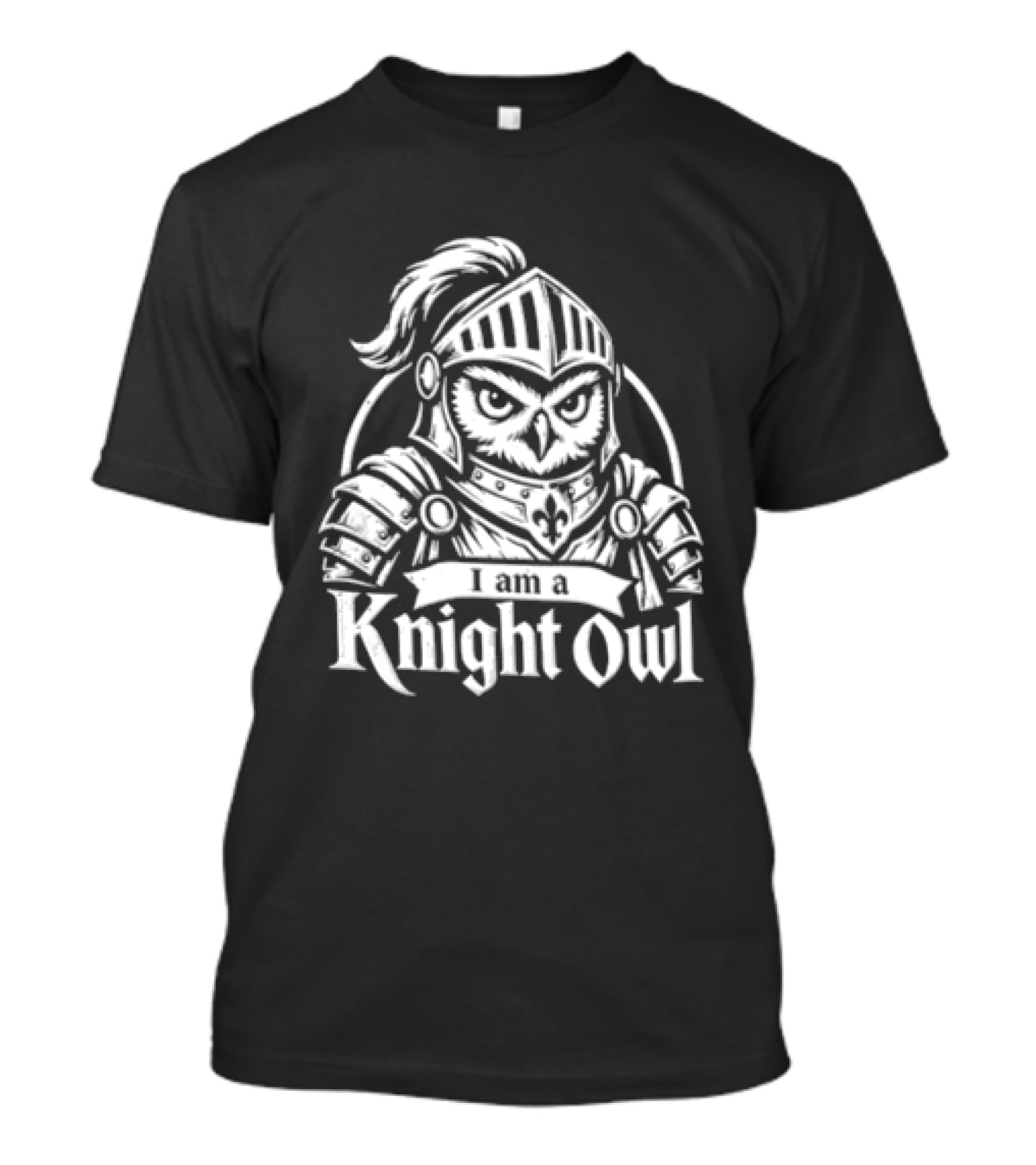 Medieval Knight Owl Armor T-Shirt