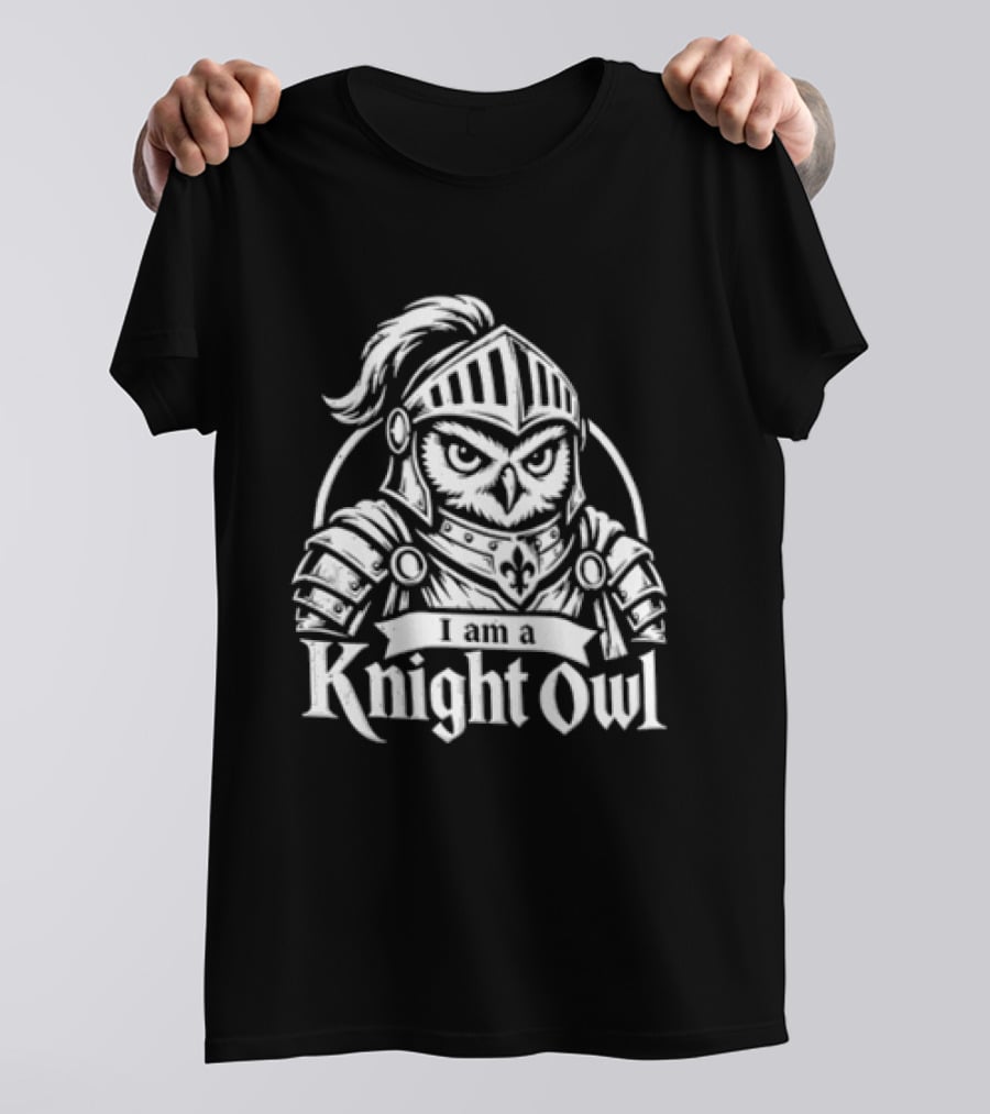 Medieval Knight Owl Armor T-Shirt