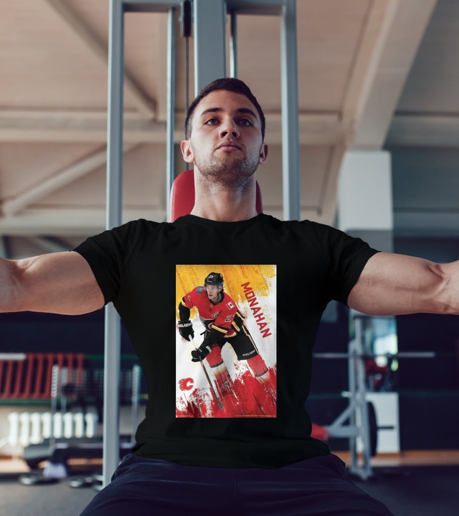 Sean Monahan Calgary Flames NHL Hockey Action T-Shirt
