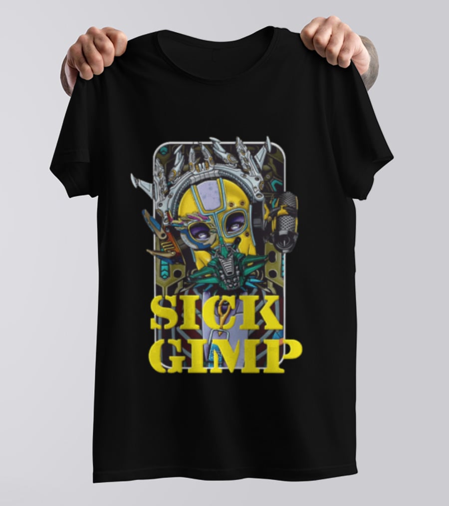 Sick Gimp Cybernetic Masked Figure Futuristic T-Shirt