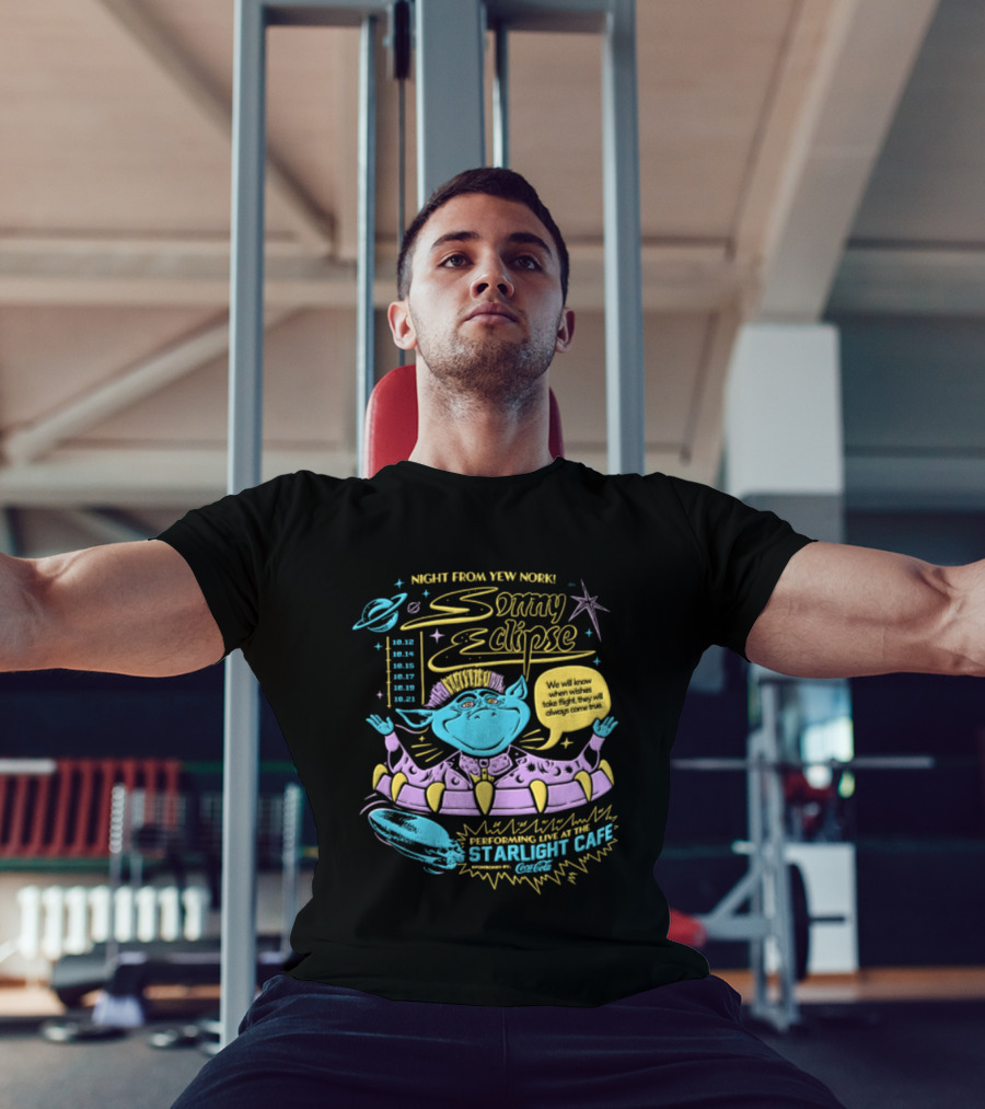 Night From Yew Nork Sonny Eclipse Starlight Cafe T-Shirt