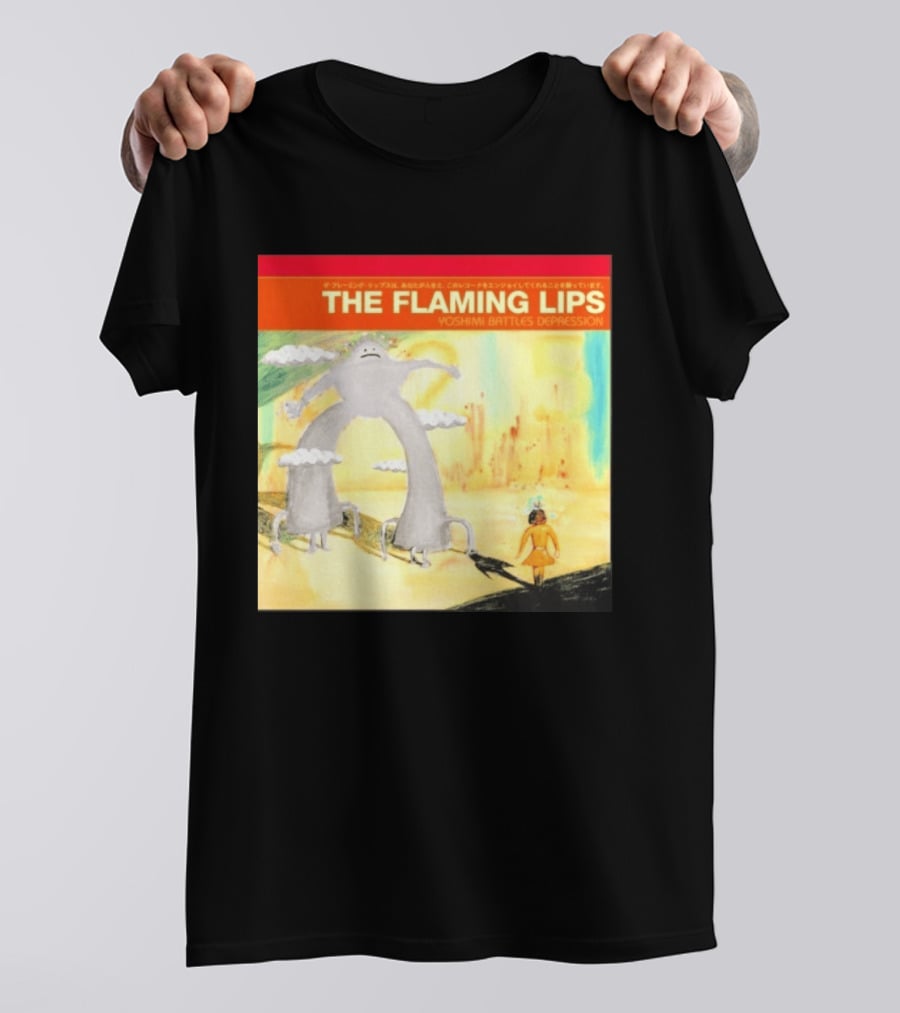 The Flaming Lips Yoshimi Battles Depression Mystery Creature And Girl In Fantasy World T-Shirt