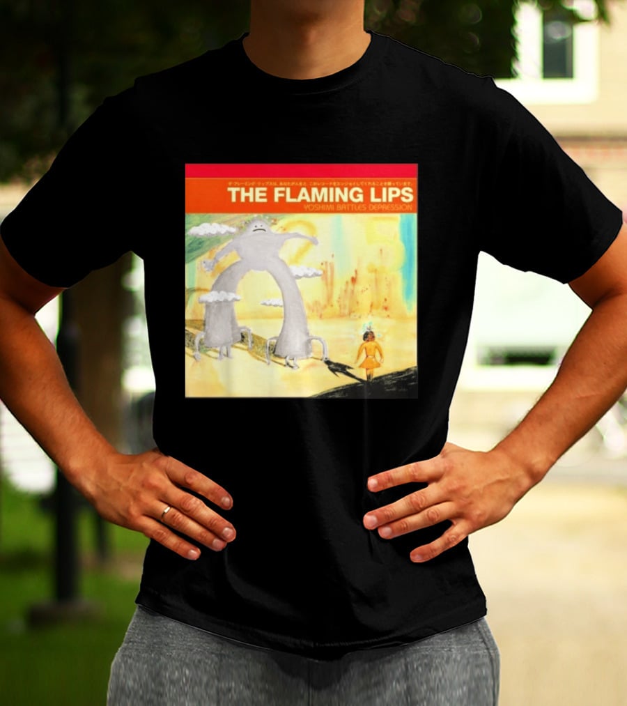 The Flaming Lips Yoshimi Battles Depression Mystery Creature And Girl In Fantasy World T-Shirt