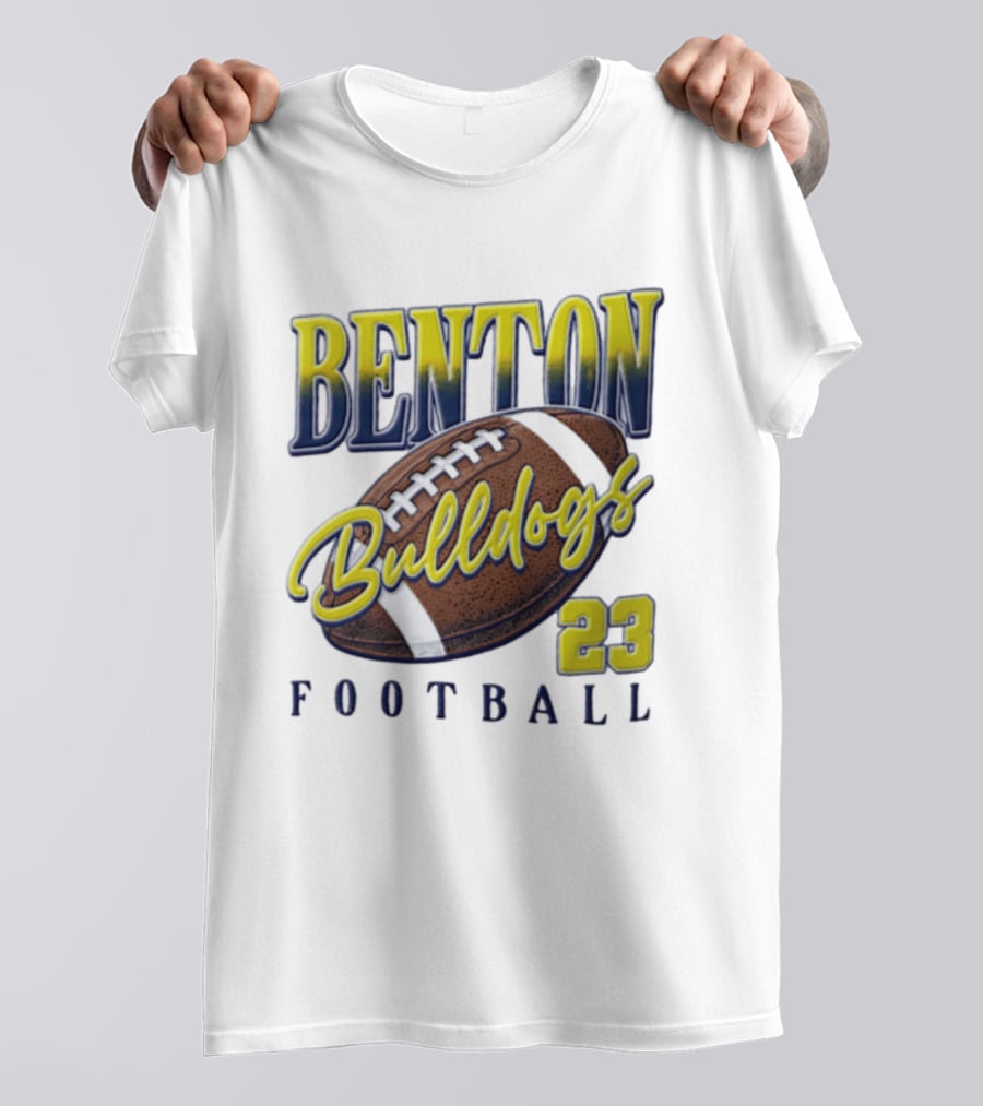 Benton Bulldogs 23 Football Team Spirit Fan Gear T-Shirt