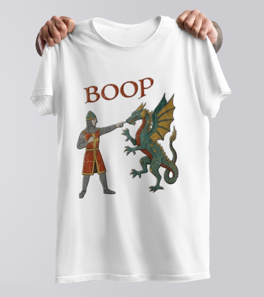Knight Pointing Boop Dragon Encounter T-Shirt