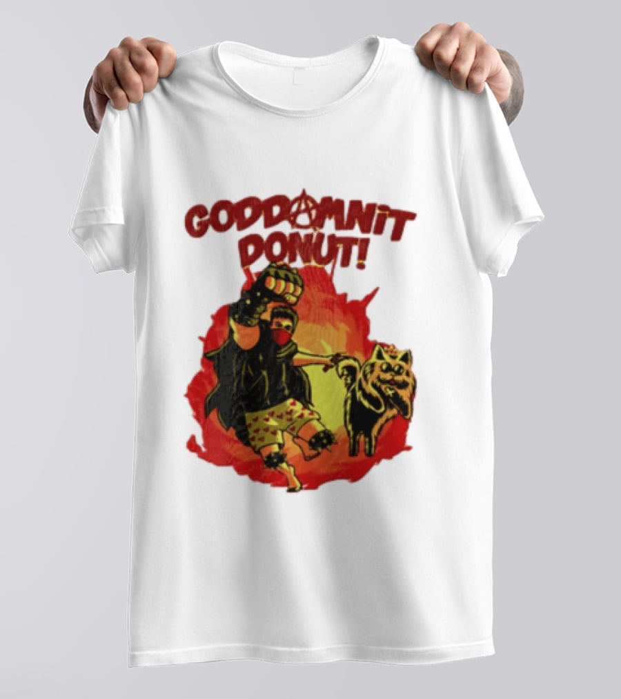 Goddamnit Donut Dungeon Crawler Carl With Mask And Cat T-Shirt
