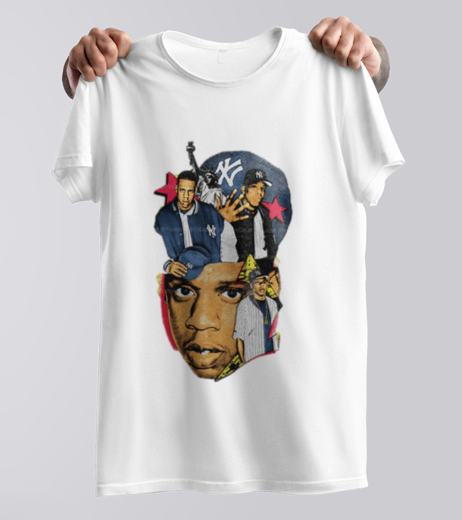 Jay Z New York Yankees Statue Of Liberty Stars T-Shirt