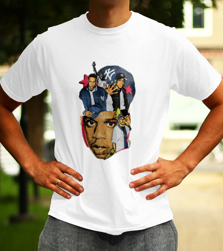 Jay Z New York Yankees Statue Of Liberty Stars T-Shirt