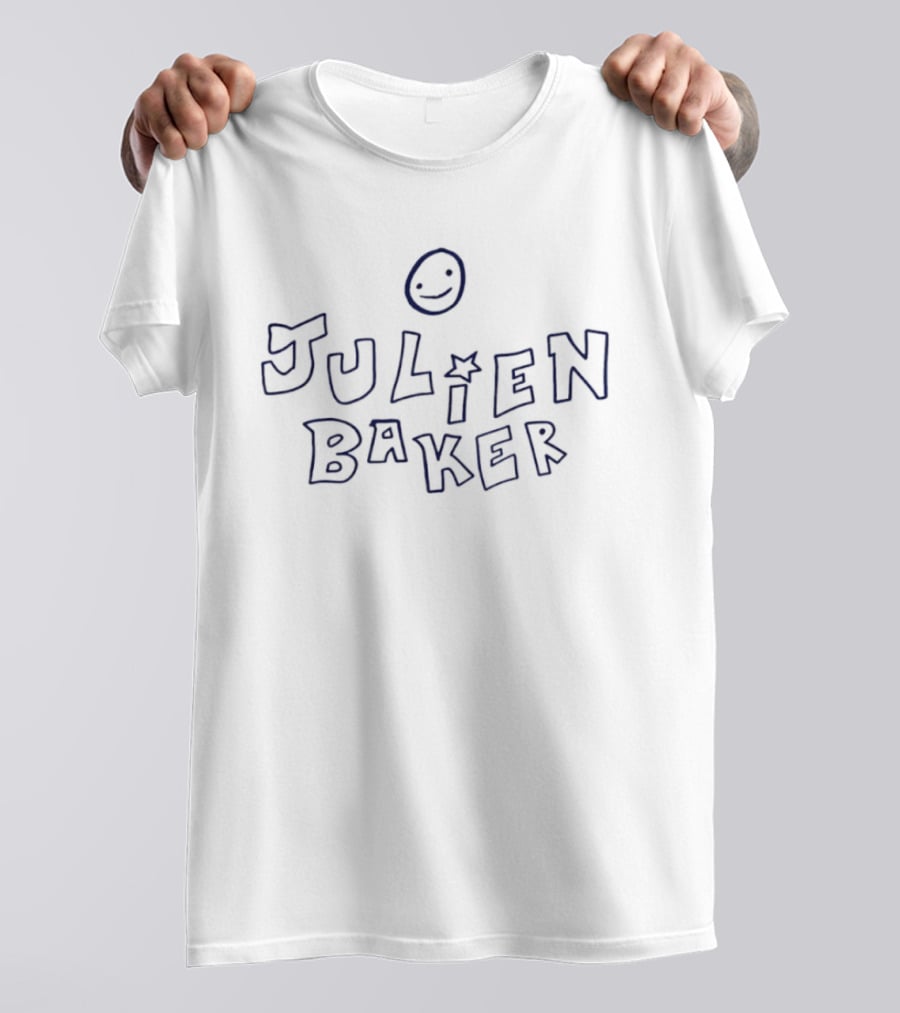Julien Baker Hand Drawn Indie Rock Smiley Face T-Shirt