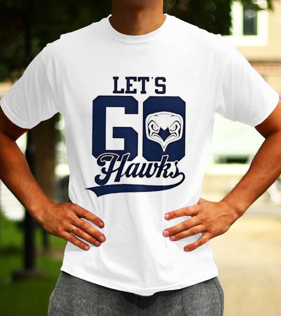Let's Go Hawks Sports Team Cheer Owl T-Shirt