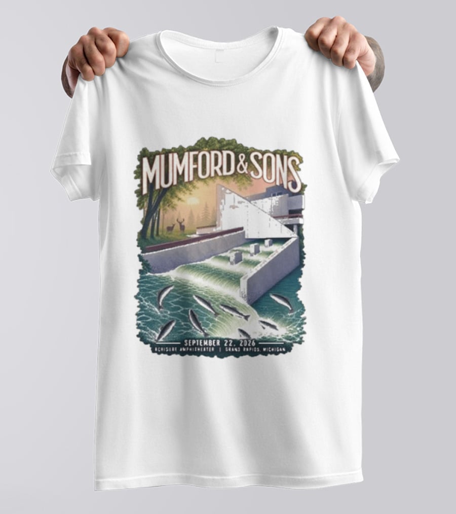 Mumford & Sons September 22 2026 Grand Rapids Michigan Acrisure Amphitheater T-Shirt